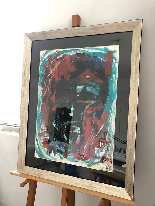 美術陪伴者 Atelier TangTang 原版畫作 | 爵士群像 Charles Mingus 畫像含框 | 壓克力彩