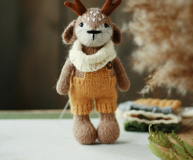 デジタル】鹿の模様を編みます。チュートリアルのニット動物