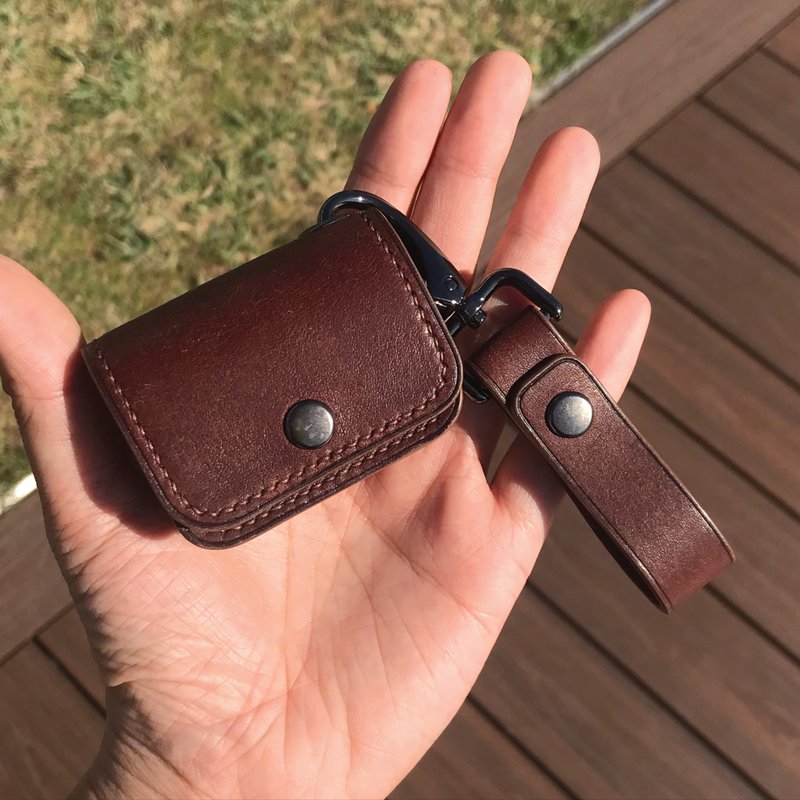 【AirPods Case】Brown Pueblo | 1/2/Pro2/3/4 | Handmade Leather in Hong Kong - Headphones & Earbuds Storage - Genuine Leather Brown