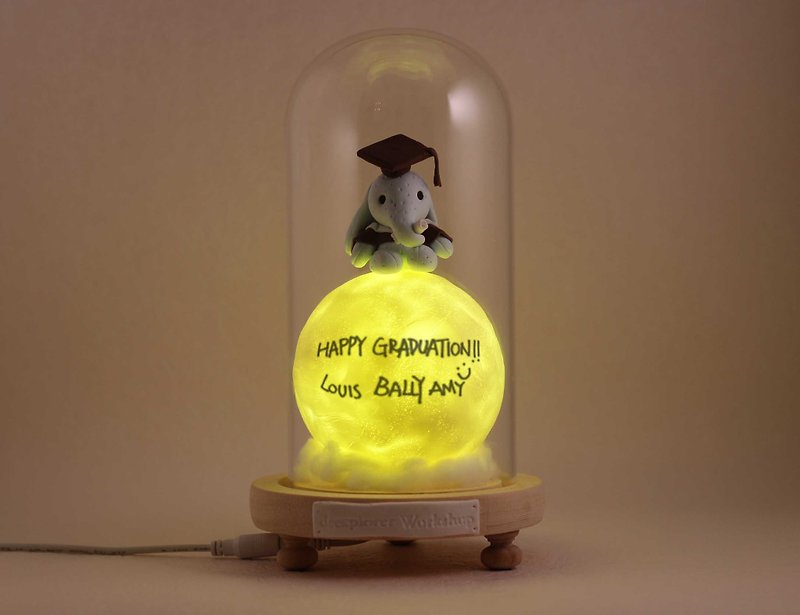 Unique customized graduation gift, planet whisper light, the most intimate gift, for the person you care about - โคมไฟ - ดินเหนียว 