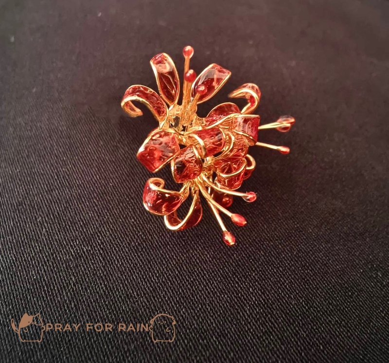 Flowers bloom on the other side/Handmade crystal flower ornaments - General Rings - Resin 