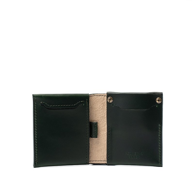 Top-Grain Leather AirTag Billfold Wallet 2.0 - กระเป๋าสตางค์ - หนังแท้ สีเขียว