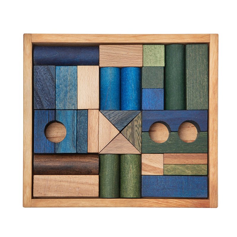 Wooden Story - Cool Color Block Set - 30pcs - ของเล่นเด็ก - ไม้ 