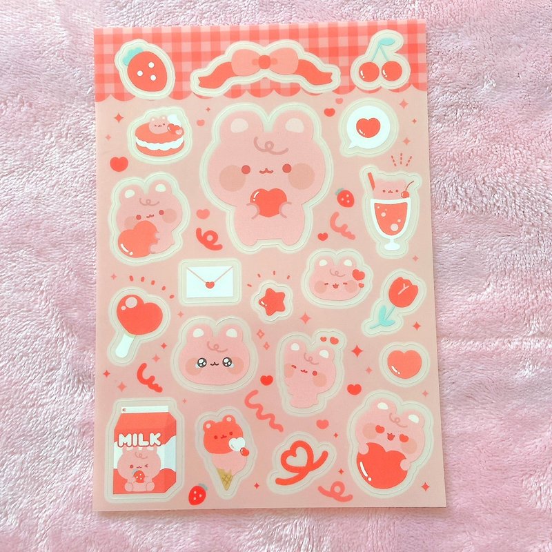 Favorite Color Clear Sticker [Red] - Stickers - Paper 
