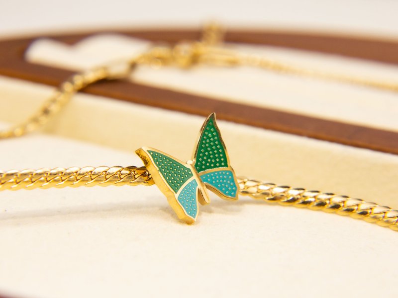 Gold Butterfly Choker | Butterfly Pendant Necklace | Fairy Choker Necklace - Necklaces - Other Metals 