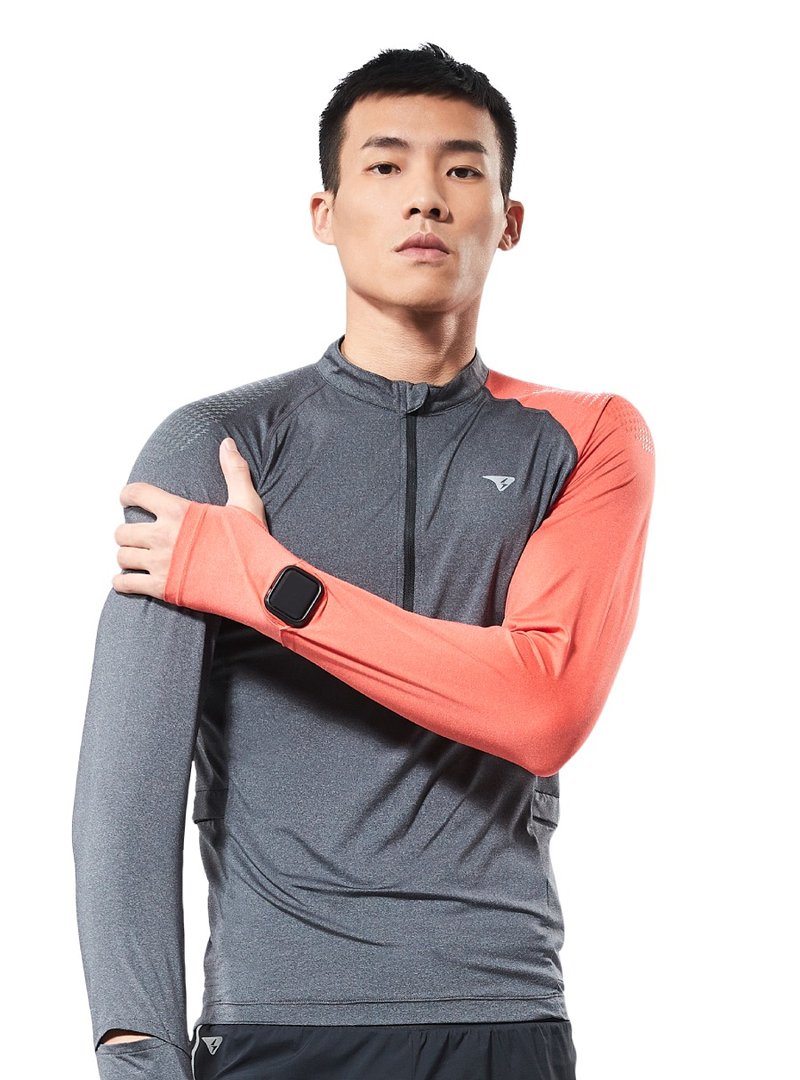 【SUPERACE】ZERO TRAIL RUNNING L.S. TEE / MEN - ชุดกีฬาผู้ชาย - ไนลอน สีเทา