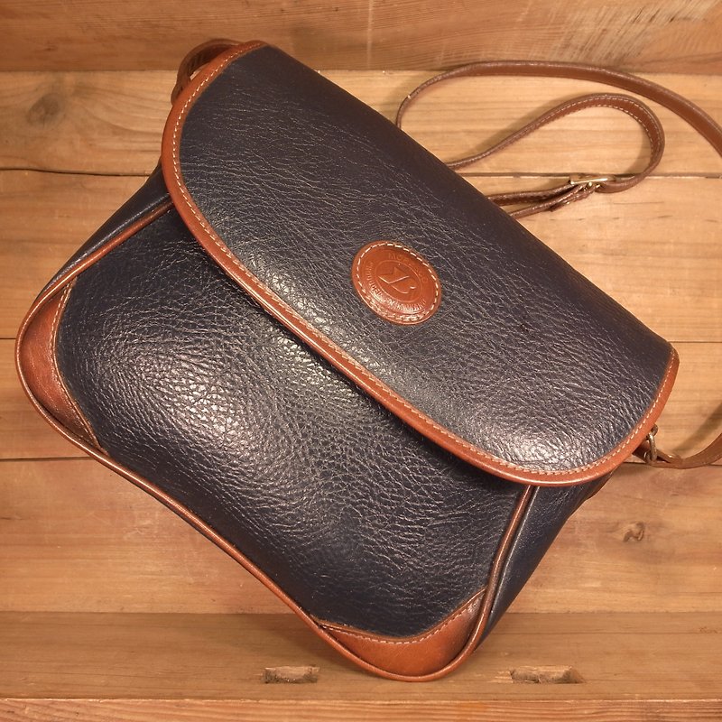 Old bones Moresco side backpack VINTAGE - Messenger Bags & Sling Bags - Genuine Leather Blue