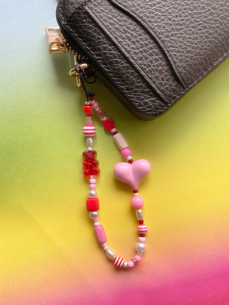 Found.Myth Strawberry Milkshake European and American Beaded Charm Pink Charm - Charms - Other Materials Pink