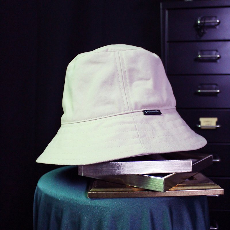 Basic Fisherman Hat-Grey Pink - หมวก - ผ้าฝ้าย/ผ้าลินิน สึชมพู