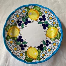 絵皿 20cm マヨリカ焼き トリナクリア シチリア イタリア陶器