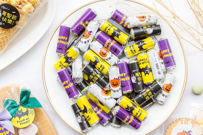 萬聖節禮物贈品 Halloween迷你曼陀珠(公版貼紙100條入) 派對分享 - 零食/點心 - 新鮮食材 多色