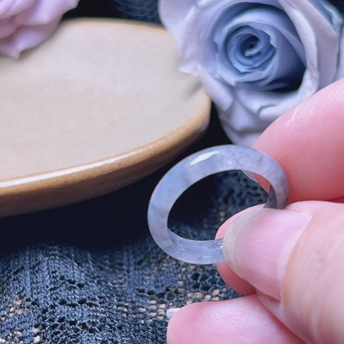 瓔珞珠寶盒 E.L.Jewelry Box 【求‧緣】冰烏雞翡翠戒指戒圈 | 國際10圍 | 天然緬甸玉翡翠A貨