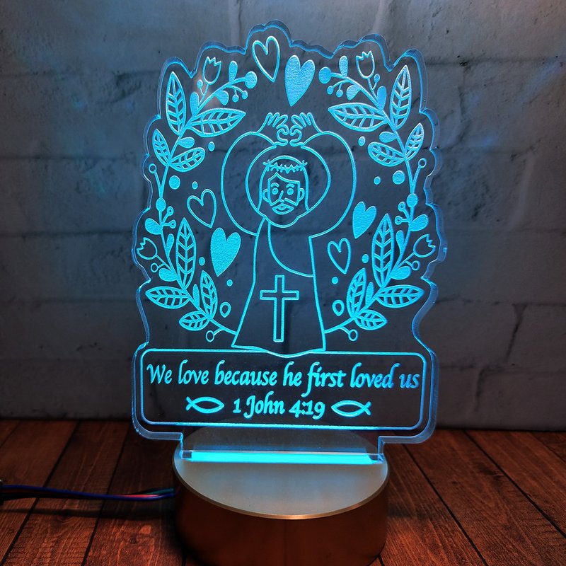 福音夜燈 - 耶穌愛你 - 燈具/燈飾 - 壓克力 透明