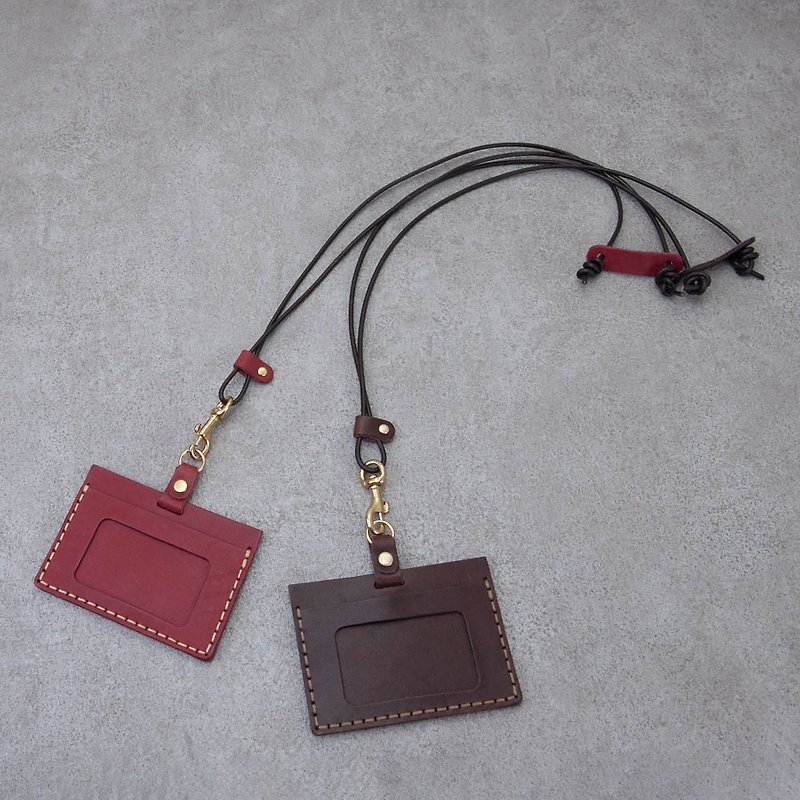 ID card cover identification card DIY leather gift Tainan course - เครื่องหนัง - หนังแท้ 