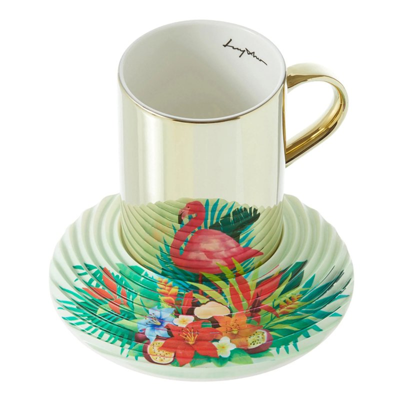LUYCHO On Flowers系列 鏡面倒影杯組_紅鶴 (350ml) - 茶壺/茶杯/茶具 - 陶 