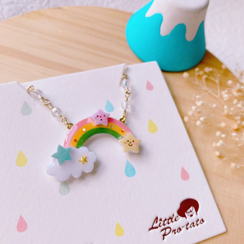 Handmade Rainbow Necklace - สร้อยคอ - เรซิน 