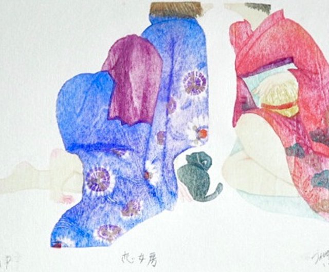 ☆絵画☆作者不詳 サイン有 日本画20号 鯉☆I143 - 美術品