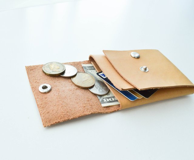 Smoll DIY Assembly, Envelope, Compact Wallet, European Veg-Tanned Leather,  Eco-Friendly, Innovative Origami Design, Coin/Card/Bill/ID Holder, MIT