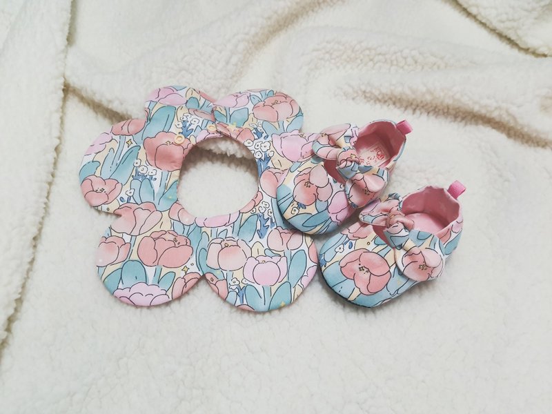 胖胖鬱金香  寶寶彌月禮盒兩件組 - 彌月禮盒 - 棉．麻 多色