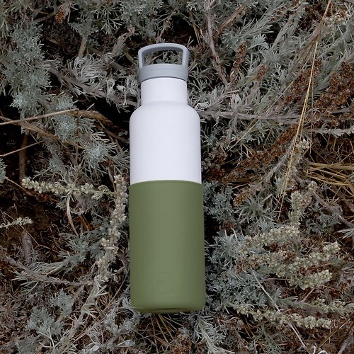 HYDY Bottle (授權總代理) 美國HYDY時尚保溫水瓶 CinCin White系列,海藻綠-白瓶, - 590ml
