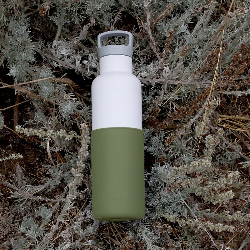 CinCin White Seaweed Green,20Oz, Double Wall Vacuum Insulated Steel Water Bottle - Pitchers - Other Metals Multicolor