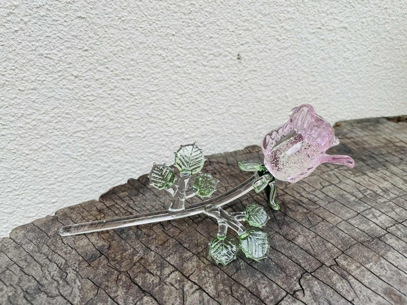 水晶玻璃 琉璃 夜光玫瑰 不凋謝花 愛情 - 擺飾/家飾品 - 琉璃 