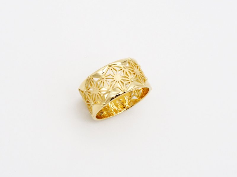 K18 Gold Asanoha Ring (Large) - General Rings - Precious Metals Gold