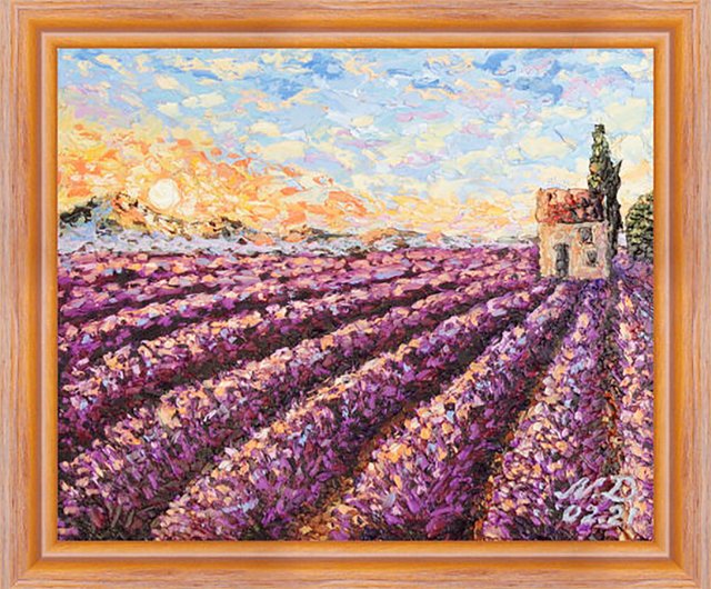 Lavender Painting Flowers Painting Original ArtOil Impasto Painting Delicate Color Canvas on Cardboard outlets 10 by 10 ” by MagicalPaintings25