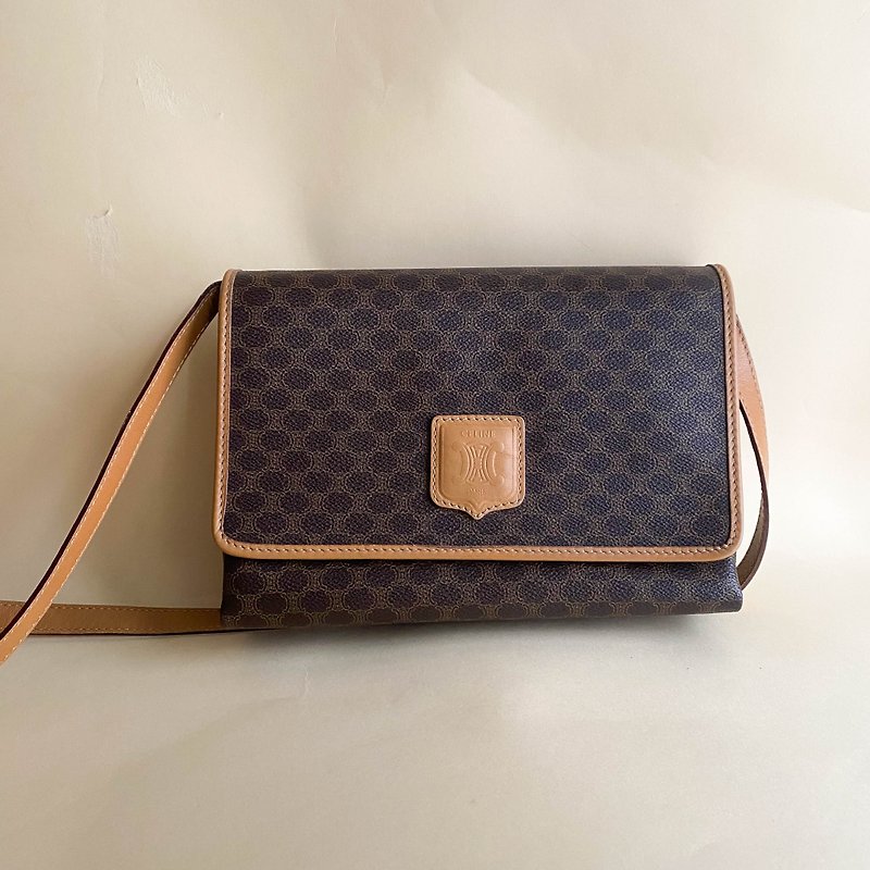 Second-hand bag Celine│Shoulder bag│Crossbody bag│Vintage bag│Side backpack│Girlfriend gift - Handbags & Totes - Genuine Leather Brown