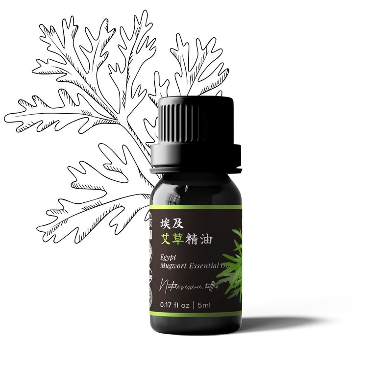 【カヴァーフレグランス】エジプト産マグワートエッセンシャルオイル - アロマ・線香 - ガラス ブラック