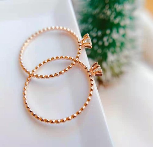 Everyday is a Gift 手作工作室 18k 白k金/黃k金 5分 經典六爪鑽石戒指 750 單鑽戒指