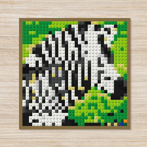 BrickNet積木畫 【動物系列 • 斑馬】DIY套組禮物 - 中型尺寸積木拼圖