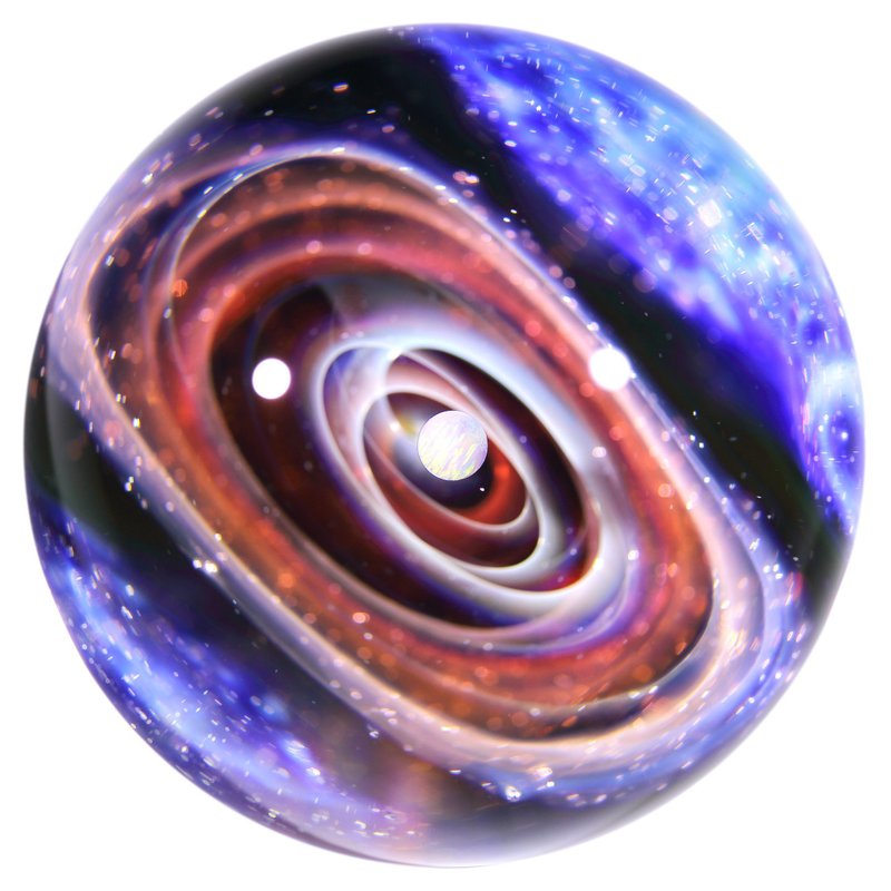 54mm 宇宙玻璃球擺設 no.M262 - 擺飾/家飾品 - 玻璃 紅色