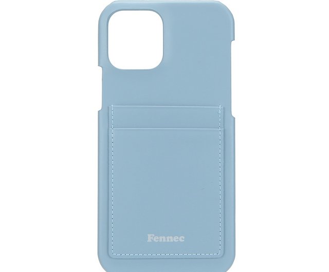 LEATHER iPHONE 12 12PRO CARD CASE FOG BLUE Shop fennec tw Phone