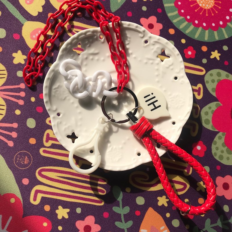 Keychain Bag Pendant SpongeBob Gift Exchange Gift Valentine's Day Gift - Keychains - Other Metals Red