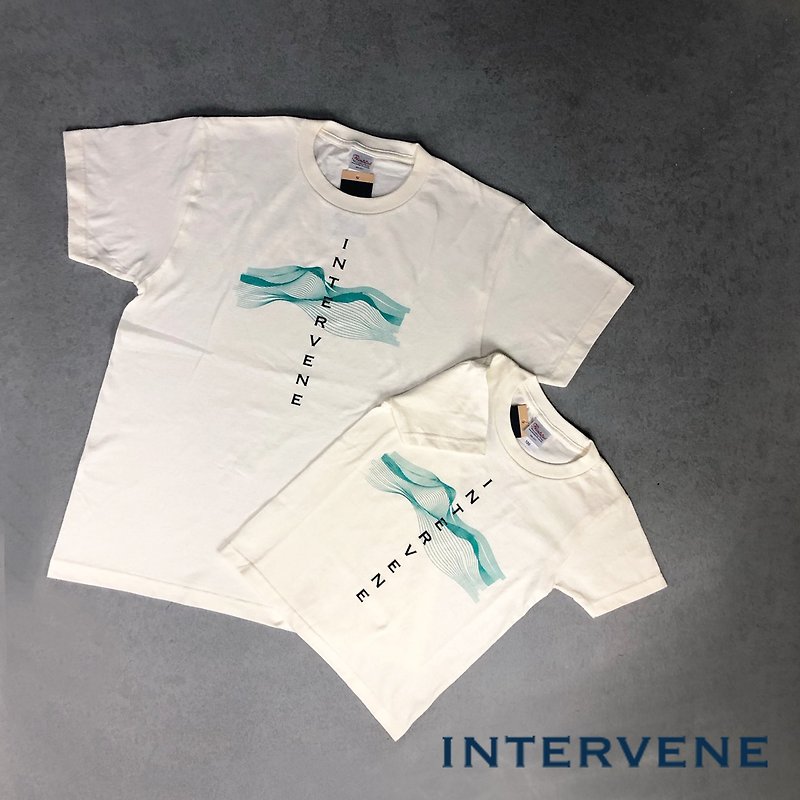 【INTERVENE】WAVE T恤 象牙白 童裝/成人 - 其他 - 棉．麻 