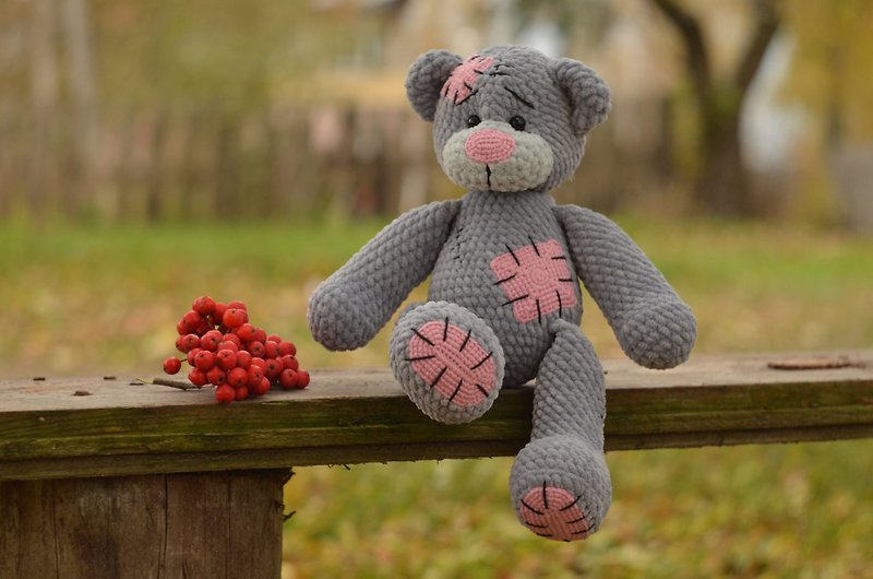 Cute teddy bear Teddy, soft toy, gift for a child - 寶寶/兒童玩具/玩偶 - 其他材質 多色