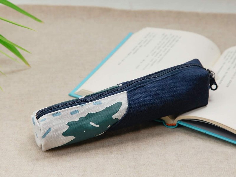 【Pan ㄆ ㄢ pen case】- seaside blue - Pencil Cases - Cotton & Hemp Blue