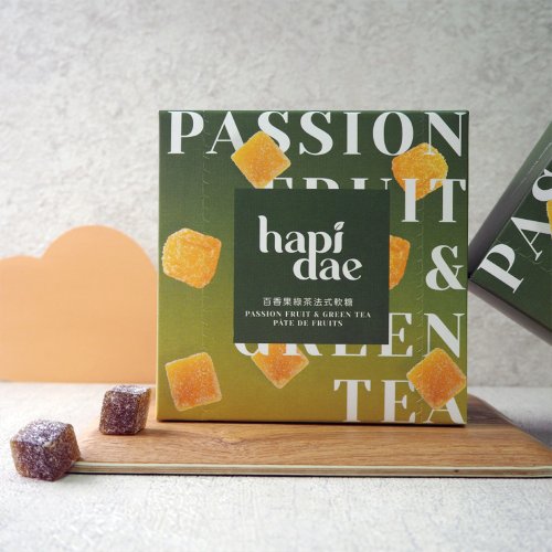 它好好 TA HAO HAO 【hapidae】百香果綠茶法式軟糖 (5g*24入)│新鮮水果加臺灣綠茶