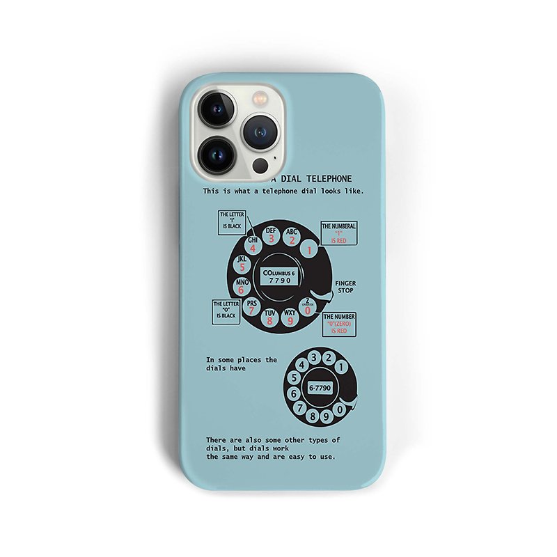 How to use a dial phone Phone case - Phone Cases - Plastic Blue