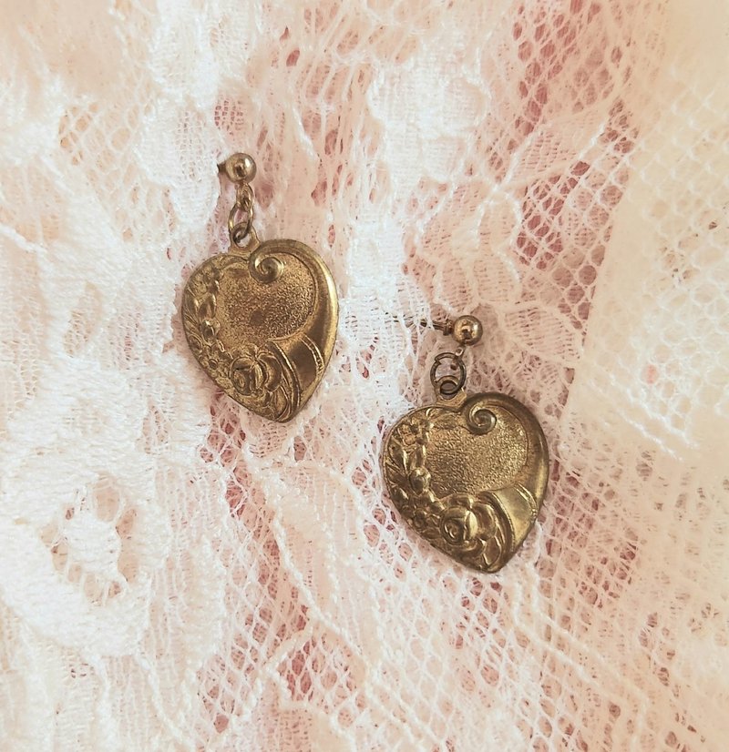 [Christmas Gift Box] [Full Purchase Discount] Bronze Electric Gold Earrings (can be changed Clip-On) - ต่างหู - ทองแดงทองเหลือง สีทอง