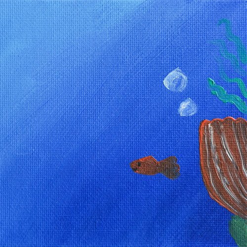 魚の絵日本の鯉オリジナルアートウォールアート海洋自然自然生態