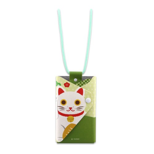 PAPERY.ART ionSleeve 銀離子抗菌收納夾-旅遊系列-日本-招財貓-純素皮革