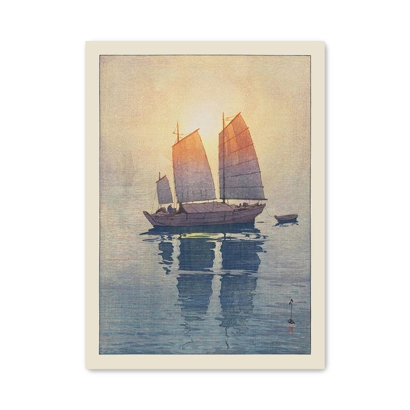 【藝術掛畫】吉田博 Hiroshi Yoshida 一 濑户内海集 帆船 - 海報/掛畫/掛布 - 紙 