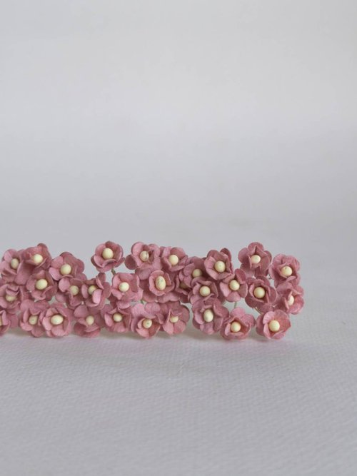 makemefrompaper paper flower, supplies, 100 pcs. Canadian anemone,size 0.8 cm., dusty pink color