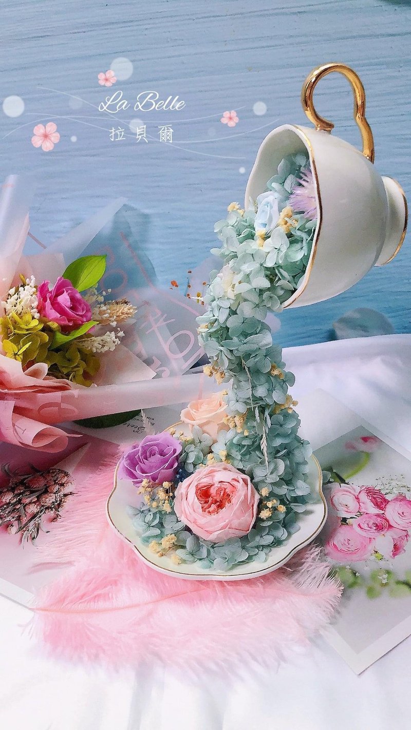 【Coffee Cup Preserved Flowers】/Dried Flowers/Opening Ceremony/Table Flowers/Potted Flowers Birthday Gift/Opening Ceremony - Dried Flowers & Bouquets - Plants & Flowers 