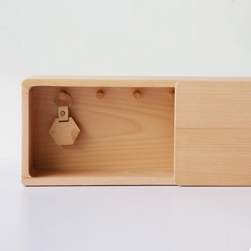 Goody Bag Warm Home Blessing Bag (Log Key Box + Key Ring) Valentine Gift - กล่องเก็บของ - ไม้ สีนำ้ตาล