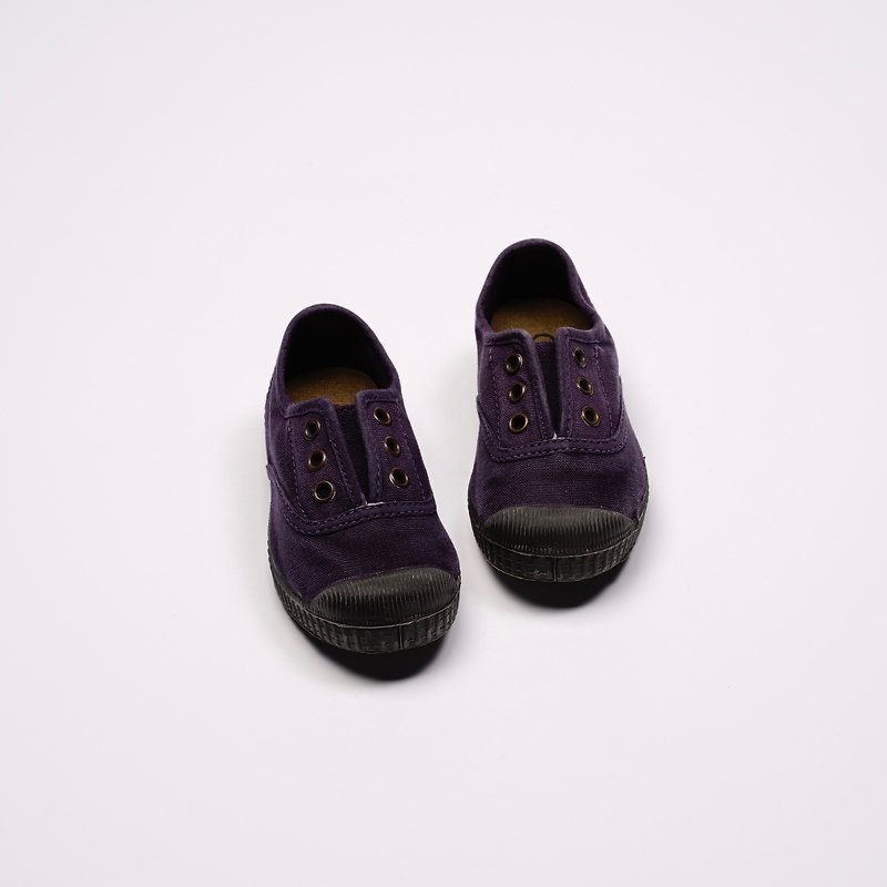 西班牙帆布鞋 CIENTA T955777 35 深紫色 黑底 洗舊布料 童鞋 - 男/女童鞋 - 棉．麻 紫色