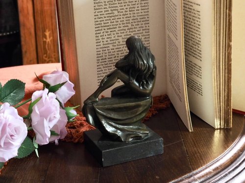 フランスのアンティーク レディ ブロンズ像 - ショップ リボーン