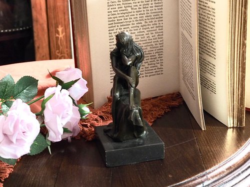 フランスのアンティーク レディ ブロンズ像 - ショップ リボーン